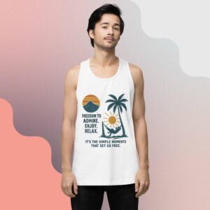 Men’s premium tank top: FREEDOM TO ADMIRE