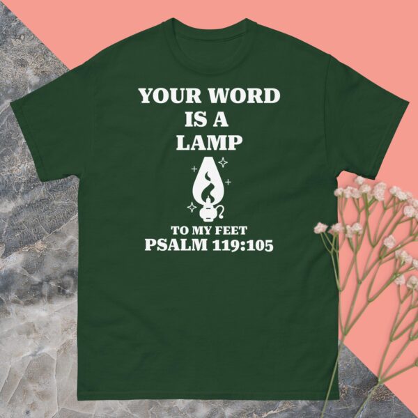 Unisex classic tee: Your word is a lamp - Image 12