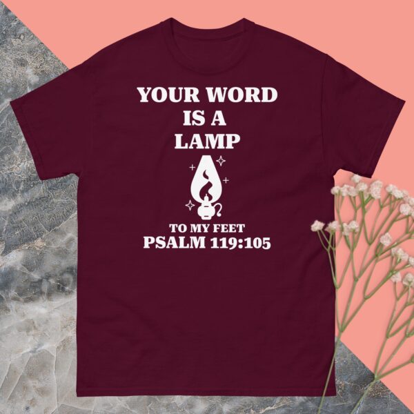 Unisex classic tee: Your word is a lamp - Image 4