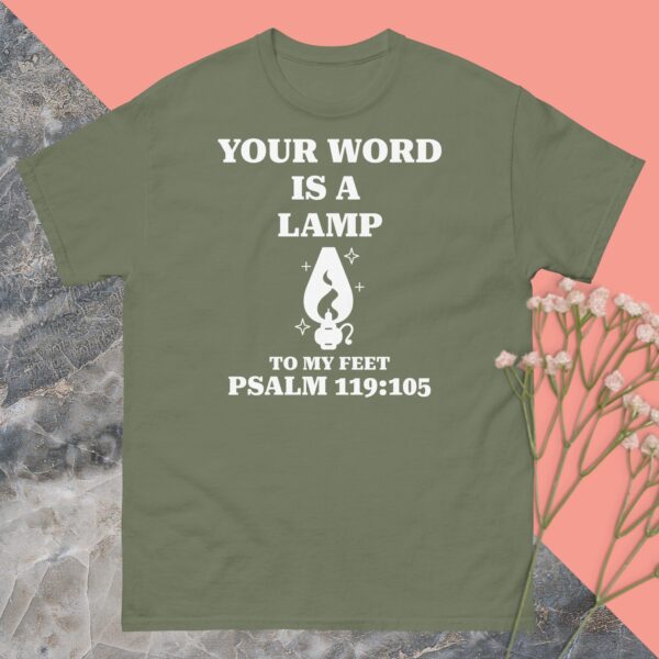 Unisex classic tee: Your word is a lamp - Image 8