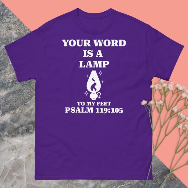 Unisex classic tee: Your word is a lamp - Image 9