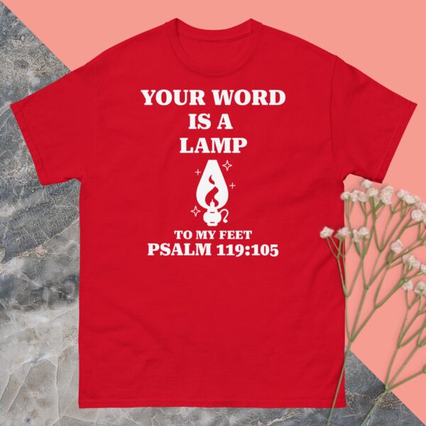 Unisex classic tee: Your word is a lamp - Image 3