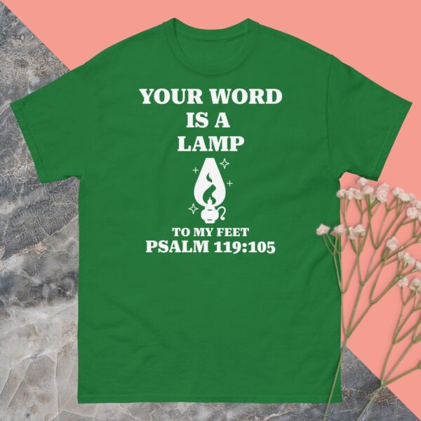 Unisex classic tee: Your word is a lamp - Image 14