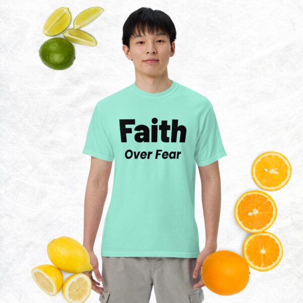 Faith Over Fear: Unisex garment-dyed heavyweight t-shirt - Image 12