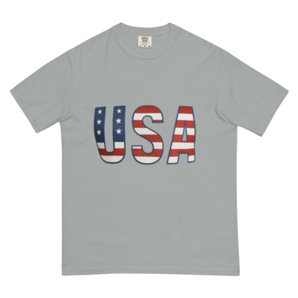 Unisex garment-dyed heavyweight t-shirt: USA - Image 2