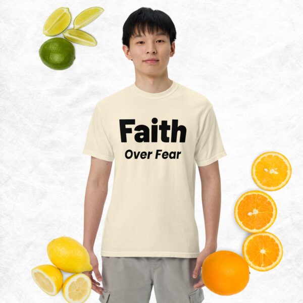 Faith Over Fear: Unisex garment-dyed heavyweight t-shirt - Image 4