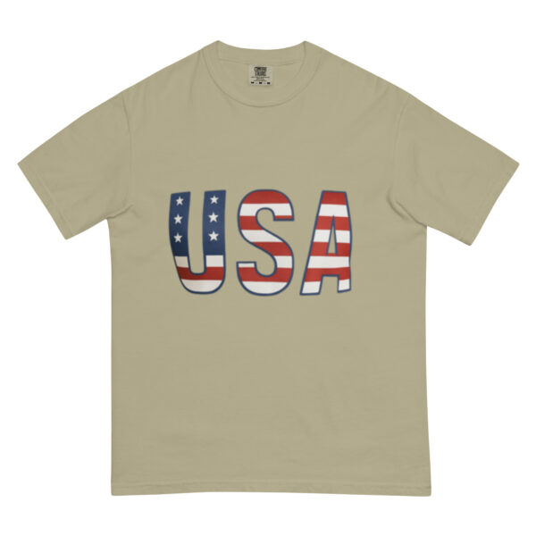 Unisex garment-dyed heavyweight t-shirt: USA - Image 4