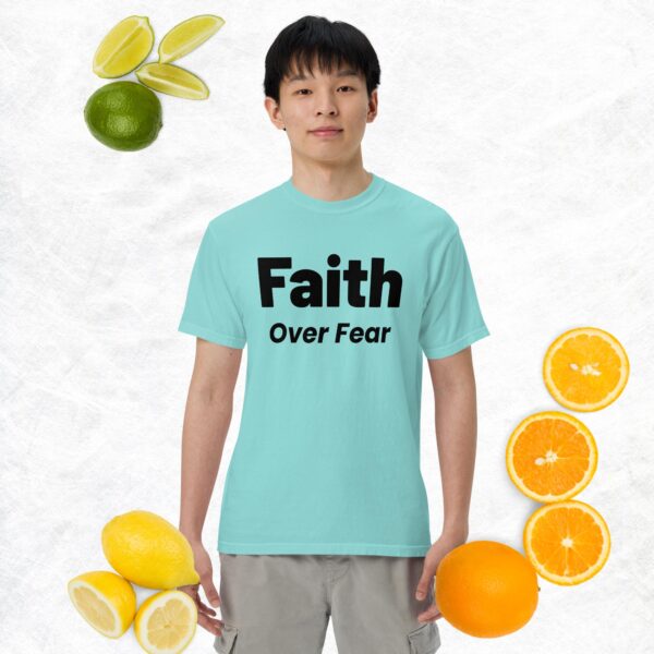 Faith Over Fear: Unisex garment-dyed heavyweight t-shirt - Image 8