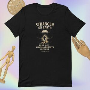 Unisex t-shirt: STRANGER ON EARTH