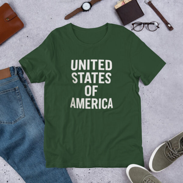 Unisex t-shirt: UNITED STATES OF AMERICA - Image 8