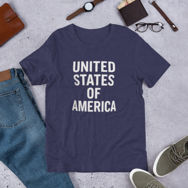 Unisex t-shirt: UNITED STATES OF AMERICA - Image 4