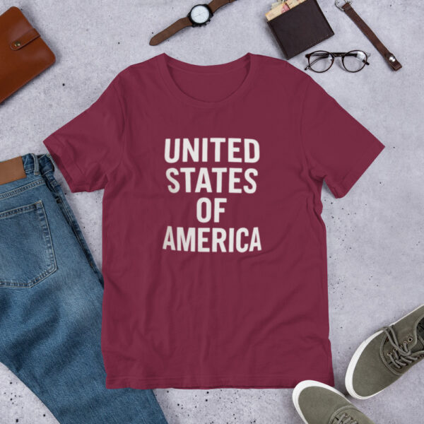 Unisex t-shirt: UNITED STATES OF AMERICA - Image 5