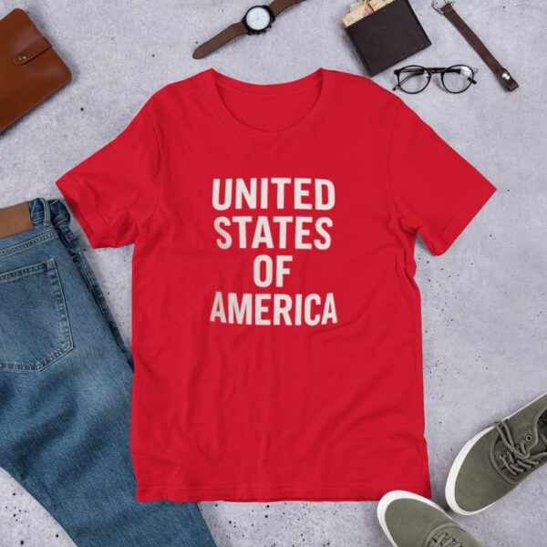 Unisex t-shirt: UNITED STATES OF AMERICA - Image 6